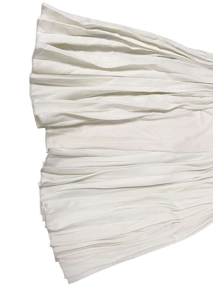 Nuovo abito plissettato a maniche lunghe lavorato a maglia, gonna lunga, elegante, sottile, versatile, alla moda_voghion.com