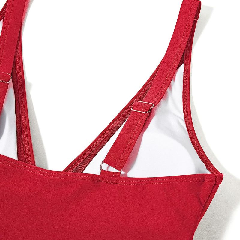 Damenbekleidung Einteiliger Badeanzug Weiblicher Hohler Netzstoff Tiefes V Geraffter Durchsichtiger Bikini_voghion.com