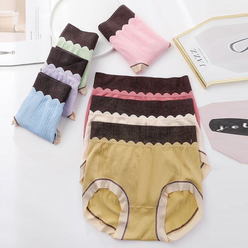 Japanse naadloze grote maten ondergoed hoge elastische naadloze puur katoen kruis ademend sexy hoge taille heuplift comfortabele dames slips_voghion.com