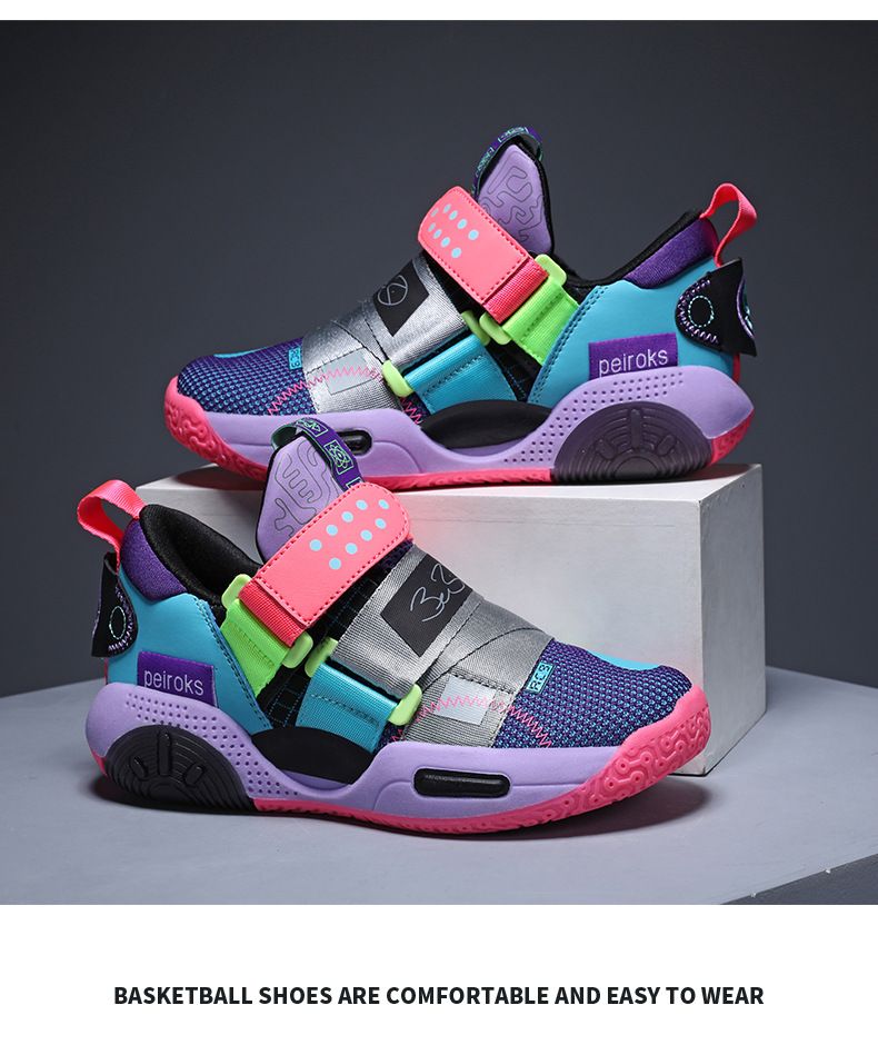 Mutter & Kinder Jungen Basketballschuhe Mesh Atmungsaktiv Professionelle Praktische Trainingsschuhe_voghion.com