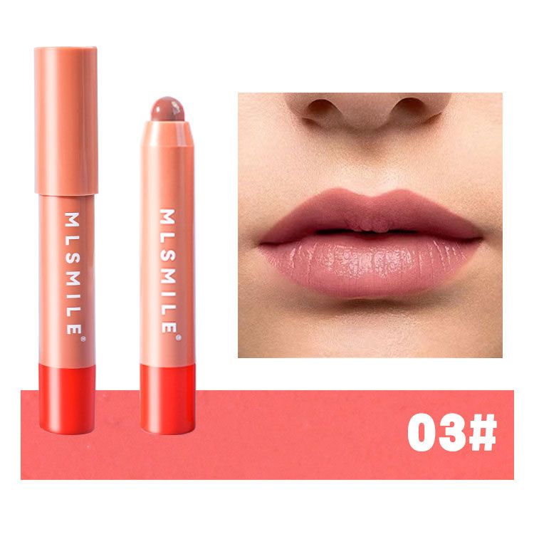 MLSMILE Colored Moisturizing Lipstick Lip Cheek Dual Use Six Color Lip Balm Long Lasting Moisturizing Lipstick Pen_voghion.com