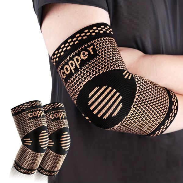 Elbow Compression Sleeve (1 Pair)-prevents And Restores Tendonitis Support For Weight Lifting, Tennis, Basketball, And Cycling Trips In The Gym_voghion.com