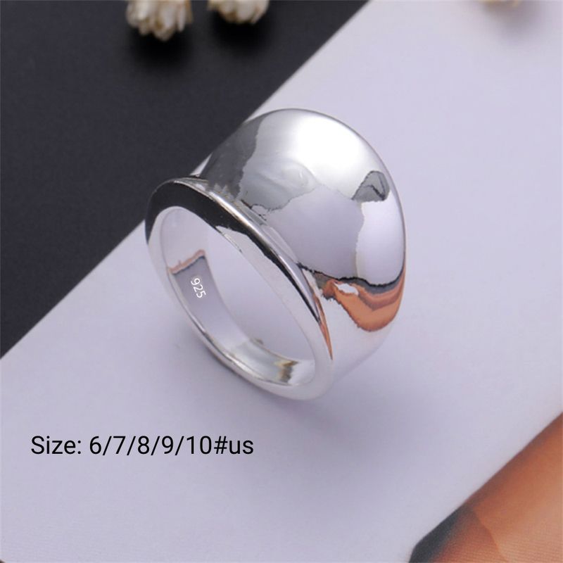 Pronti in magazzino Anelli per dita da pollice color argento per uomo Anello altamente lucidato Misura 6/7/8/9/10# Anelli Gioielli in stile punk_voghion.com