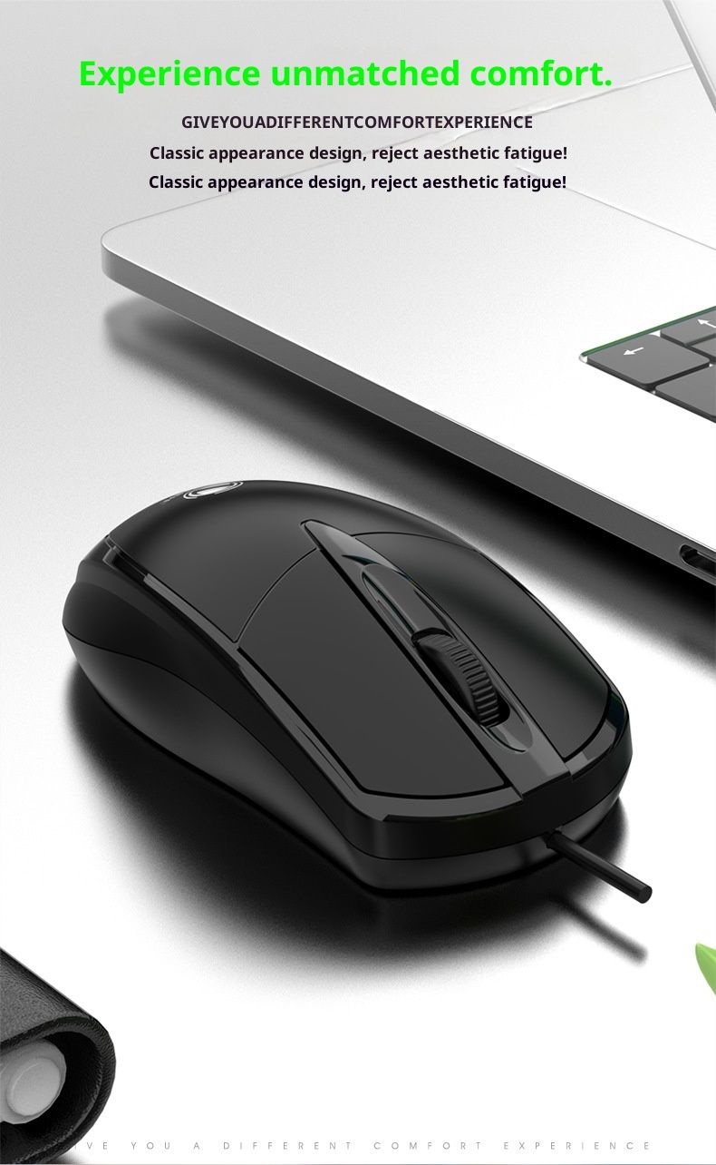 Digitex Digitex Digitex Limei 301 Wired Mouse Lightweight Business Office Waterproof Laptop Desktop Cross-Border_voghion.com