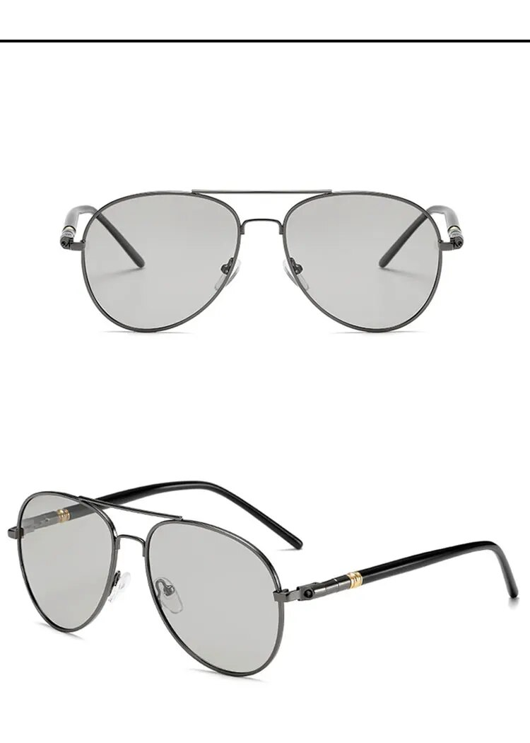 KUMARRY  Pilot Photochromic Sunglasses Men Fishing Driving Brand Designer Polarized Sunglass For Men‘s oculos UV400_voghion.com