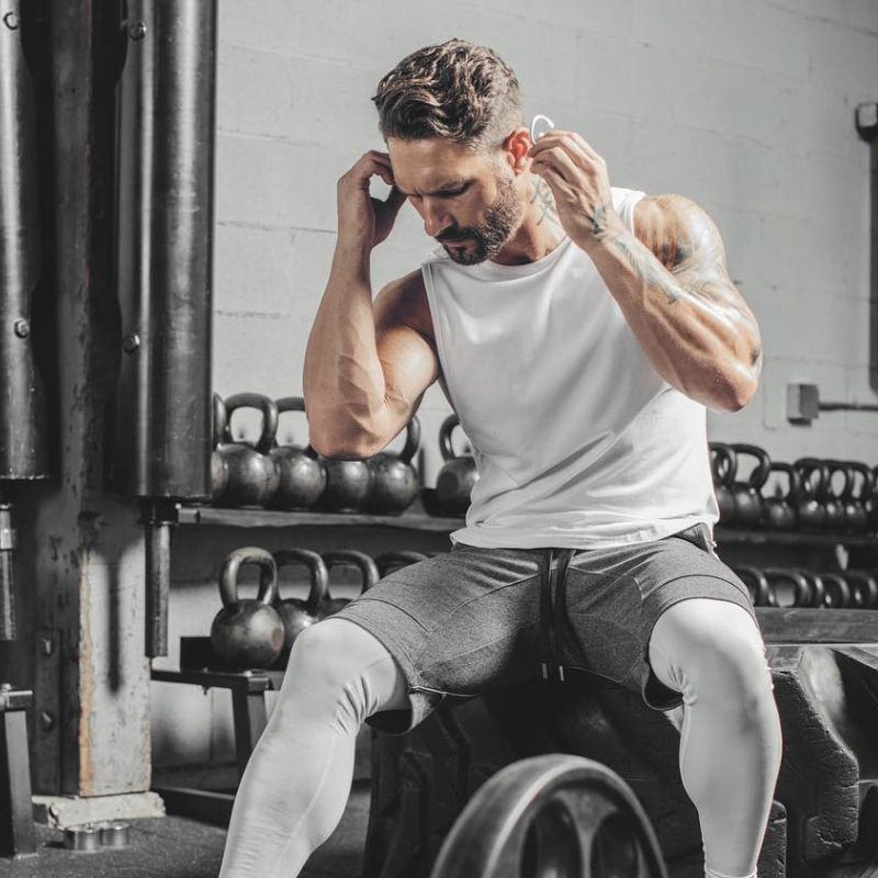 Summer Men's Muscle Solid Color Base Layer Tank Top Sports Fitness Vest Multi-color Cotton Small Split_voghion.com