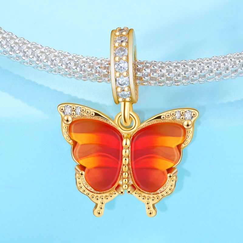 Women's Jewelry Insect Dragonfly Butterfly Firefly Charm Pendant Beads Jewelry With Bracelet Pieces White Copper Plated Silver_voghion.com