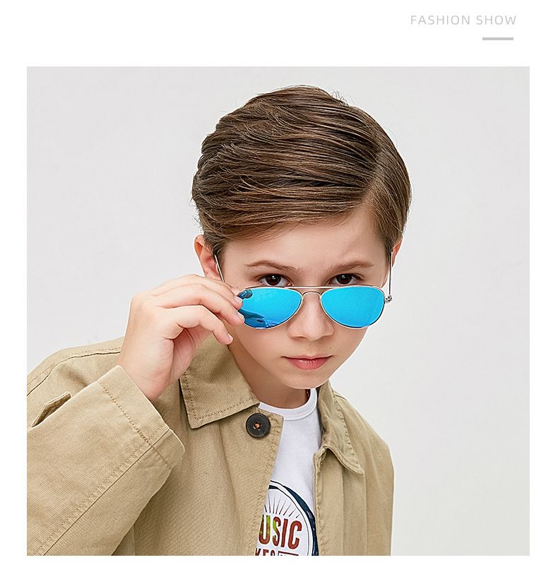 Occhiali da sole polarizzati unisex Vintage Toad in metallo Occhiali da sole polarizzati per bambini Ragazzi e ragazze condividono gli occhiali genitore-figlio_voghion.com