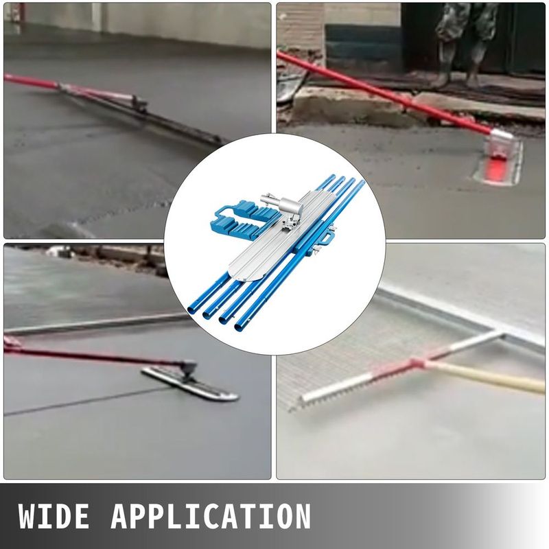 VEVOR Bull Float Magnesium Concrete Float 48 X 8" Round End Concrete Float Tool Cement Tool Bull Concrete Kit Bull Float With 4 Float Handle Bull Float Bracket Concrete Tools Finishing Bull Float_voghion.com
