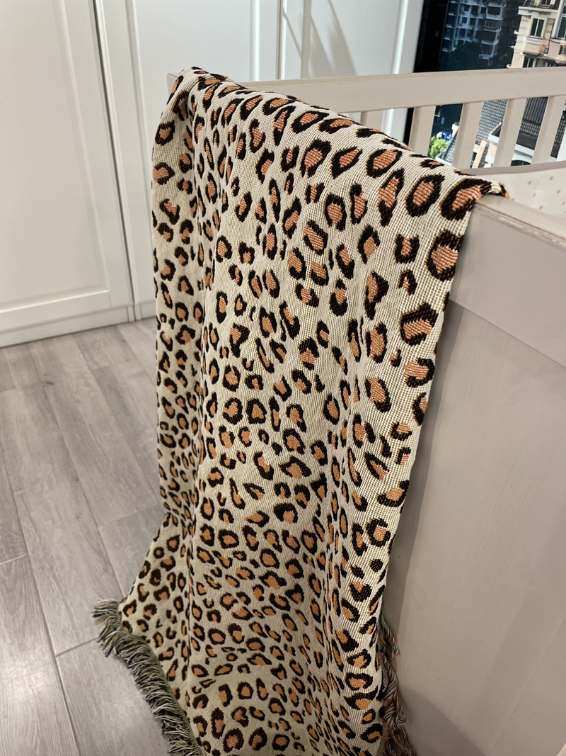 담요요담요담요 Coperta decorativa per divano, modello animale leopardo, strada americana, coperta_voghion.com