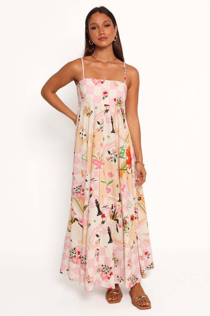 S32297 Flower Positioning Printed Strap Bag Women's Dress_voghion.com