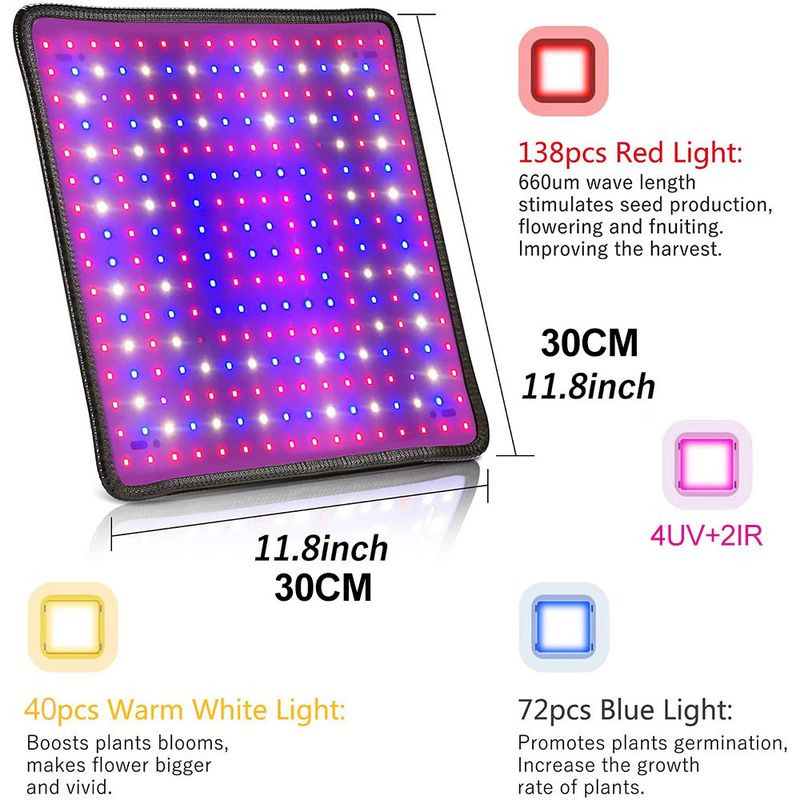 Pannello luminoso a LED a spettro completo per la crescita delle piante, luce di riempimento per serra, tenda per fiori e piante grasse_voghion.com