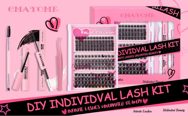Cross border new 148 clusters mixed C curve false eyelashes set DIY segmented large capacity thick eyelashes wholesale_voghion.com
