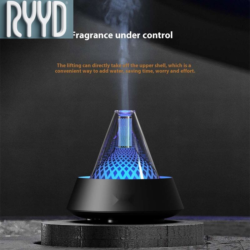 Farbenfrohes RYYD Neues funkelndes simuliertes Kerzenlicht M, leiser Desktop-Luftbefeuchter für zu Hause, Aromatherapie mit ätherischen Ölen M,_voghion.com
