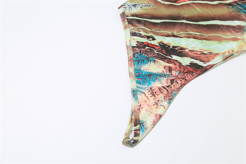 2025 Sommer Neue grenzüberschreitende Damenbekleidung Modedruck Einzelne Rotatorärmel Diagonaler Saum Schlanke Unterseite Kleine Weste_voghion.com