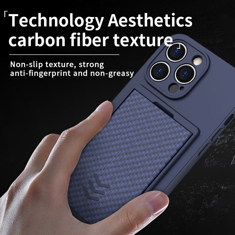 For Iphone 13 14 Pro Max Plus Business Man Sliding Card Key Holder Phone Case Cover_voghion.com