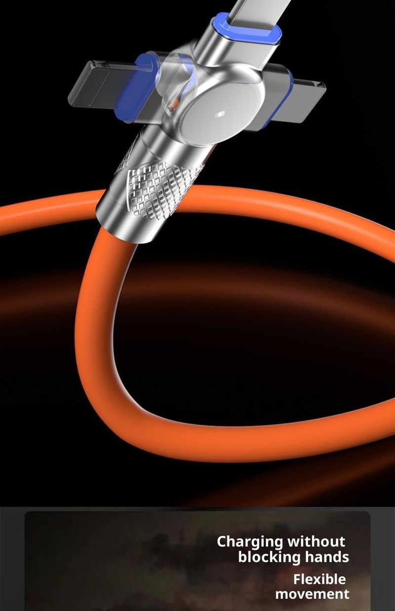 3-in-1-Datenschnellladekabel, kompatibel mit Vivo, Android, OPPO und Huawei, verdicktes Ladekabel, drehbar_voghion.com