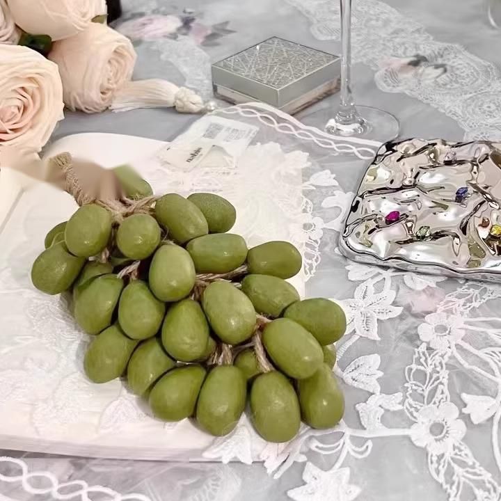 Sapone verde fatto a mano con vera fragranza all'uva, ornamento da appendere, per gli ospiti, regalo per il bagno_voghion.com