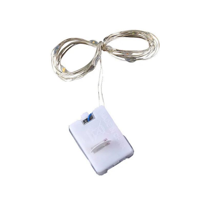 Luci decorative a LED con filo di rame - Bianco caldo e multicolore, 10 LED al metro, alimentate a batteria, ideali per composizioni floreali_voghion.com