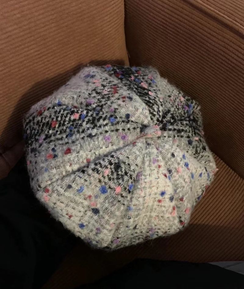 Koreanische Instagram Rot Rosa Weihnachten Baskenmütze Frauen Herbst und Winter Stil Zeigen Gesicht Kleine Maler Achteckigen Hut_voghion.com