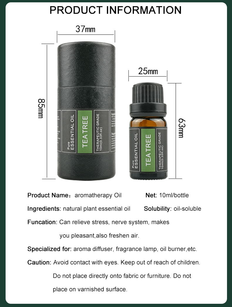 10ml Pure Plant Aromaterapi Essensiell Massasje Olje Luftfukter Diffuser stearinlys Making Air Freshener DIY parfyme_voghion.com