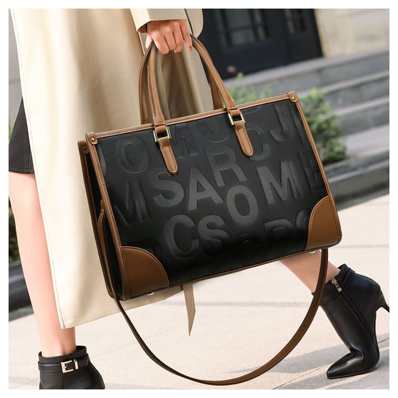 LEMON KOKO Borsa grande tote da donna, elegante e spaziosa borsa a tracolla con chiusura a cerniera, borsa a tracolla in pelle PU, design vintage_voghion.com