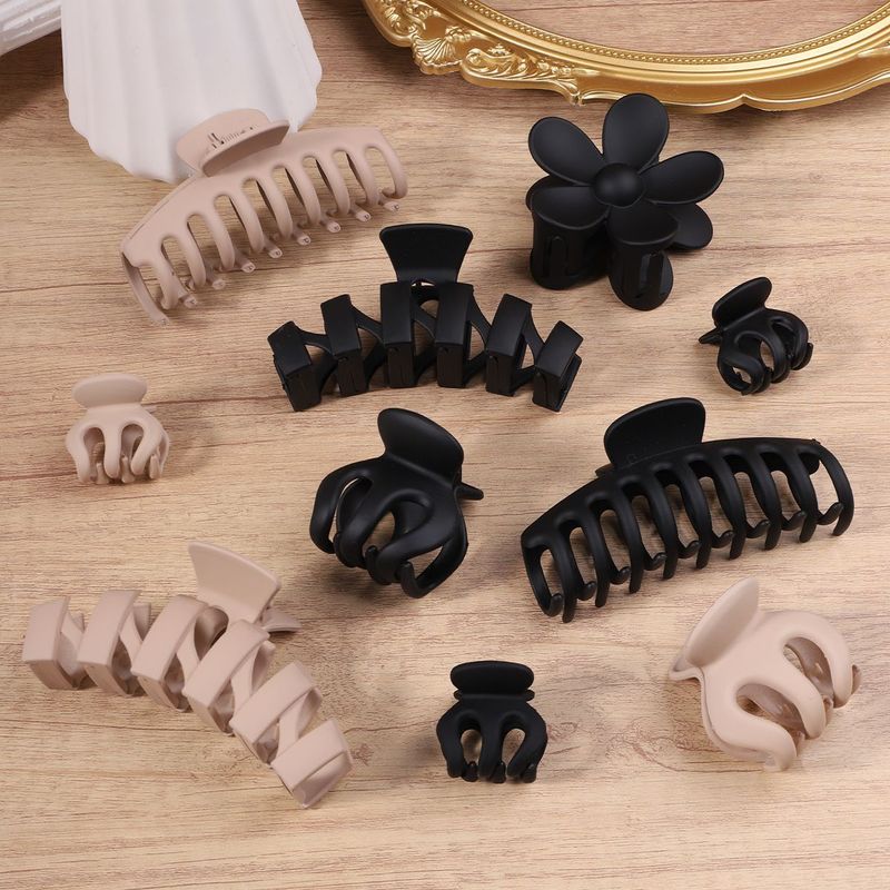 Multi-Style Claw Clip Set - Large Matte Back-of-Head Shower Updo Clips - Simple Elegant Shark Clip Collection_voghion.com