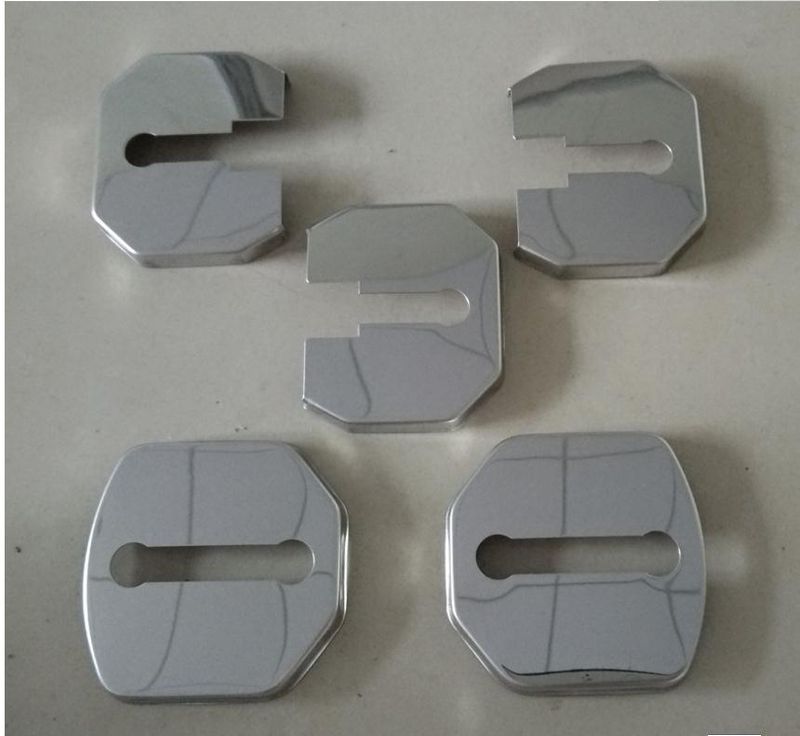 5 Pcs Accessories Vehicles Protective Car Door Lock Cover Stainless Steel 13 EcoSport Left 3 Right 2 for Ford_voghion.com