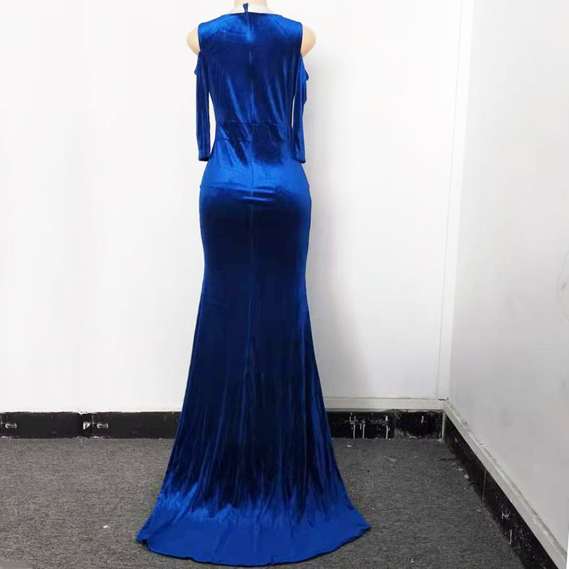 Schmales, schulterfreies, unregelmäßiges Abendkleid für Damen in Kanariengelb_voghion.com