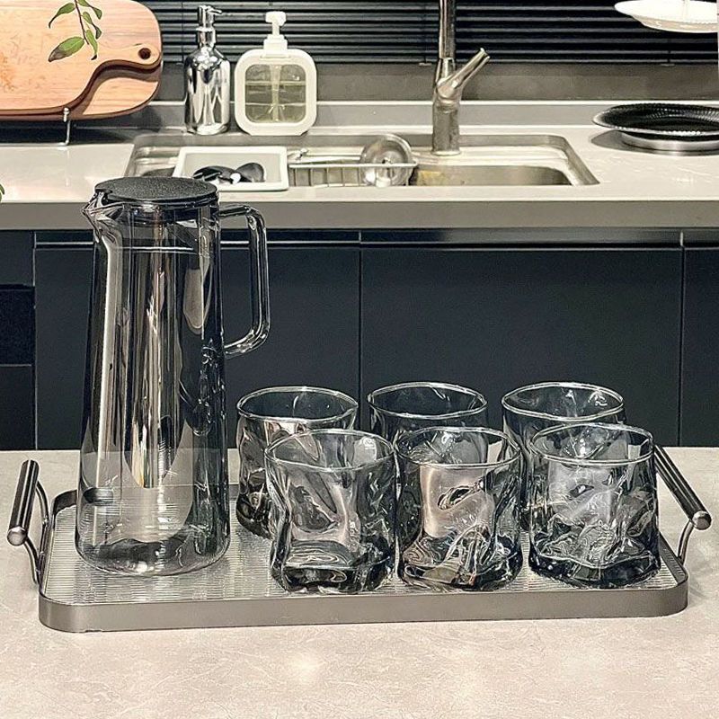 Nordic Style Temperature Resistant Cold Pitcher Borosilicate Drinking Cup Household Water Set Large Capacity High_voghion.com