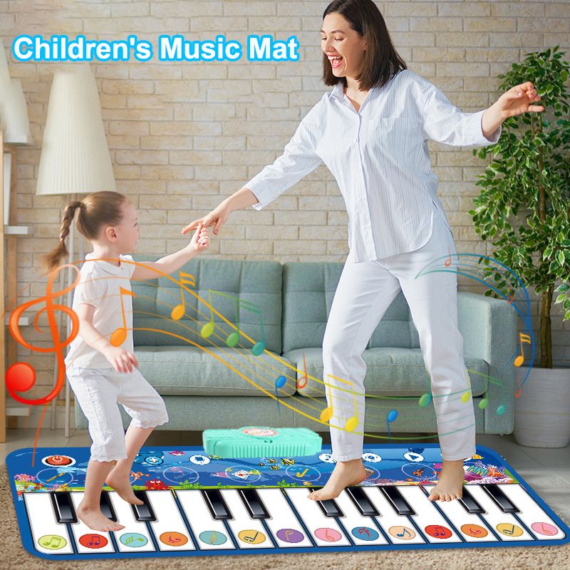 110x36cm Children's Music Piano Mat Fun Parent-child Dance Early Education Enlightenment Multifunctional Crawling Game M_voghion.com