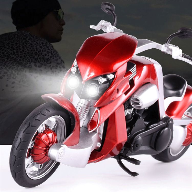 Velký model motocyklu Tyrannosaurus V-REX se stejnou slitinou, simulace, chlapecký dárek k narozeninám, autíčko_voghion.com