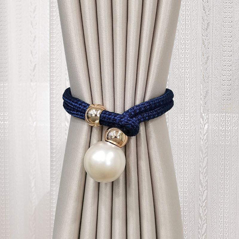 Creative Night Pearl Tiebacks Simple No-Installation Accessories Curtain Ties_voghion.com