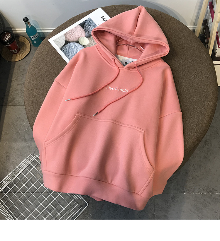 2025 Herfst Winter Fleece Gevoerde Losse Hoodie Sweatshirt Joggingbroek Sport Casual Tweedelige Set Dames_voghion.com