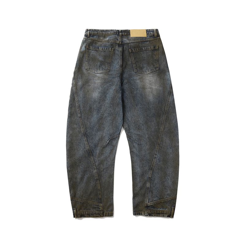 YON MODISH Abbigliamento maschile Autunno 2024 Nuovo prodotto Meichao High Street Pantaloni da cowboy lavati e usati_voghion.com