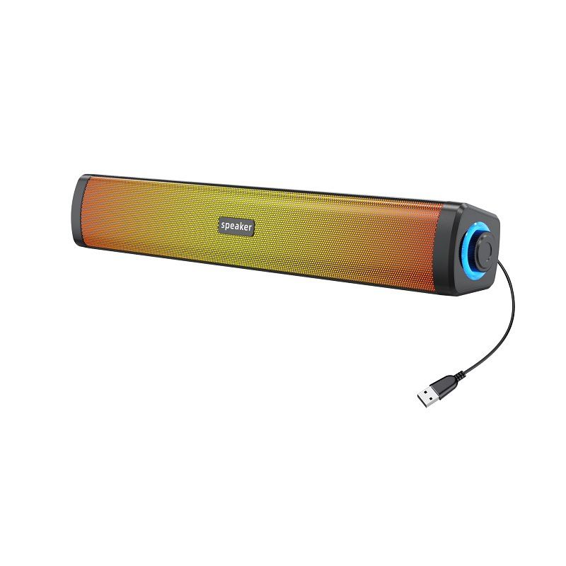 Portable Speakers Full Color Light USB Powered E 1411 Bluetooth Wired Speaker Subwoofer Computer Home_voghion.com