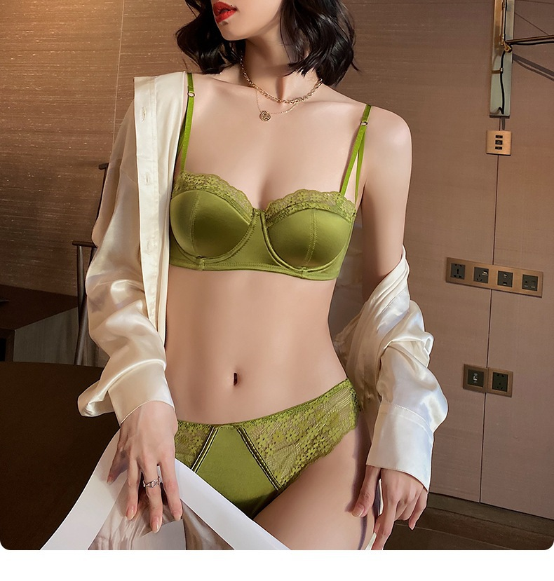 Nuovo reggiseno sexy in raso sottile da donna in stile francese con seno grande e piccolo supporto superiore_voghion.com