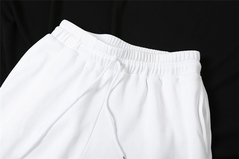 Tuta da donna con cappuccio a maniche lunghe, stampa di lettere, elastico in vita, gamba larga_voghion.com
