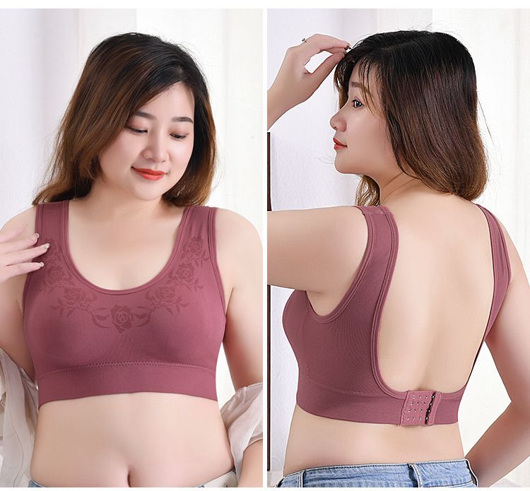 Lingerie pour maman, grande taille pour femme, sport, beau dos, personnes d'âge moyen et âgées, sans anneau en acier, style gilet_voghion.com