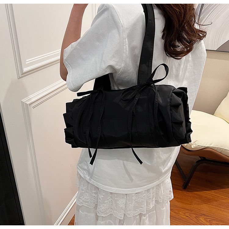 Sladká válcová krajková mašle s jedním ramenem, dámská kabelka do podpaží, nový trend roku 2024_voghion.com