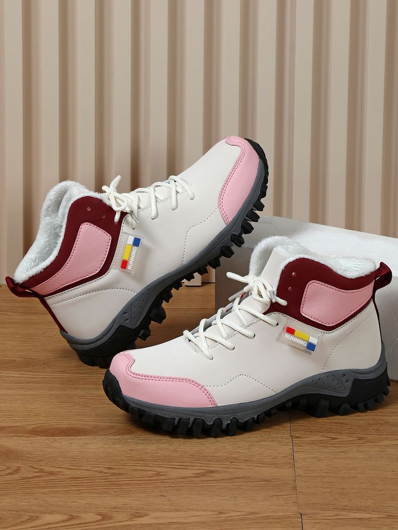 Herbst winter paar anti-rutsch verschleiß-beständig sport schuhe mit dicken baumwolle schuhe, kurze samt bequem für beide_voghion.com