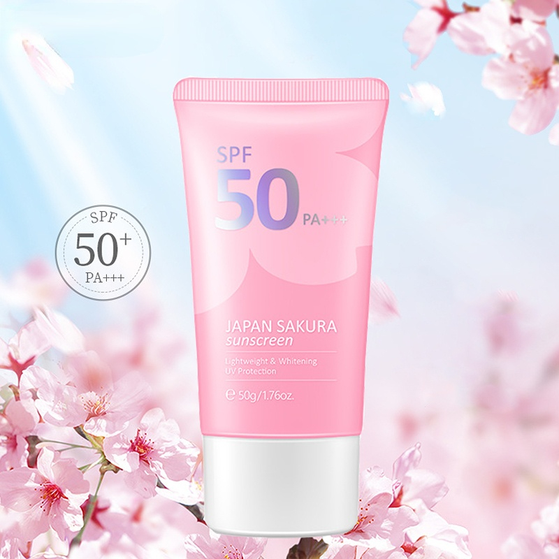 Sunscreen Sakura Protector Sun Block Spf50 Gel Isolation Lotion Cream Bleaching Creams Facial Moisturi s_voghion.com