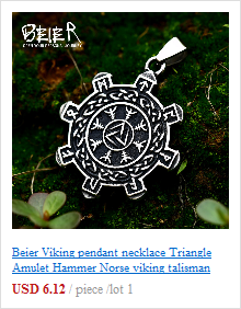 Beier 316L Stainless Steel Couple style Vegvisir Compass Pendant necklace Symbal Of Norse Runic BP8-985_voghion.com