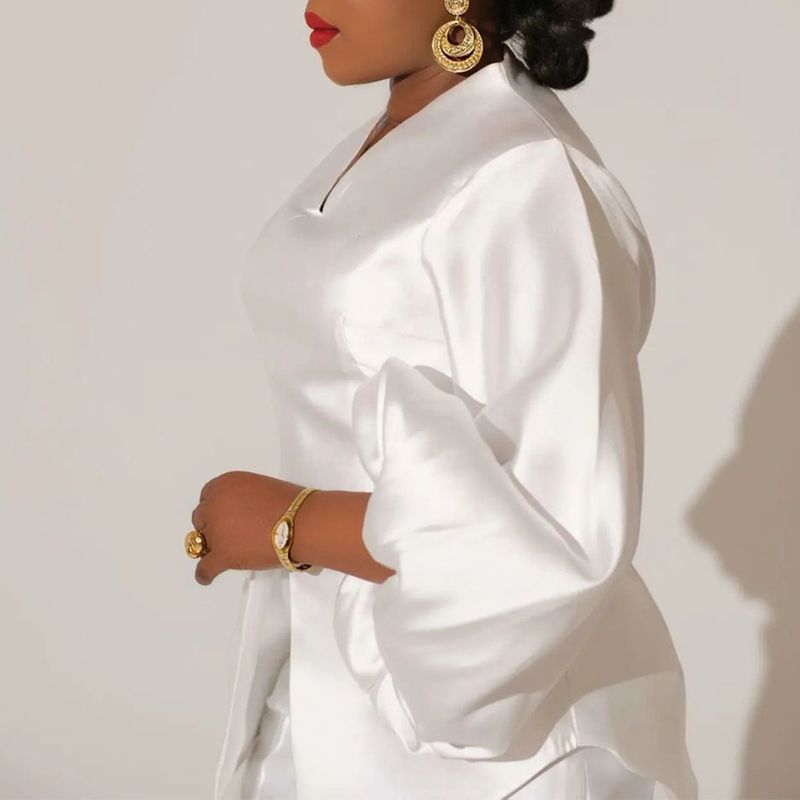 Vêtements pour femmes, costume à la mode, nouveau style, tempérament, Tongle, élégant, couleur unie, grande taille, costume deux pièces_voghion.com