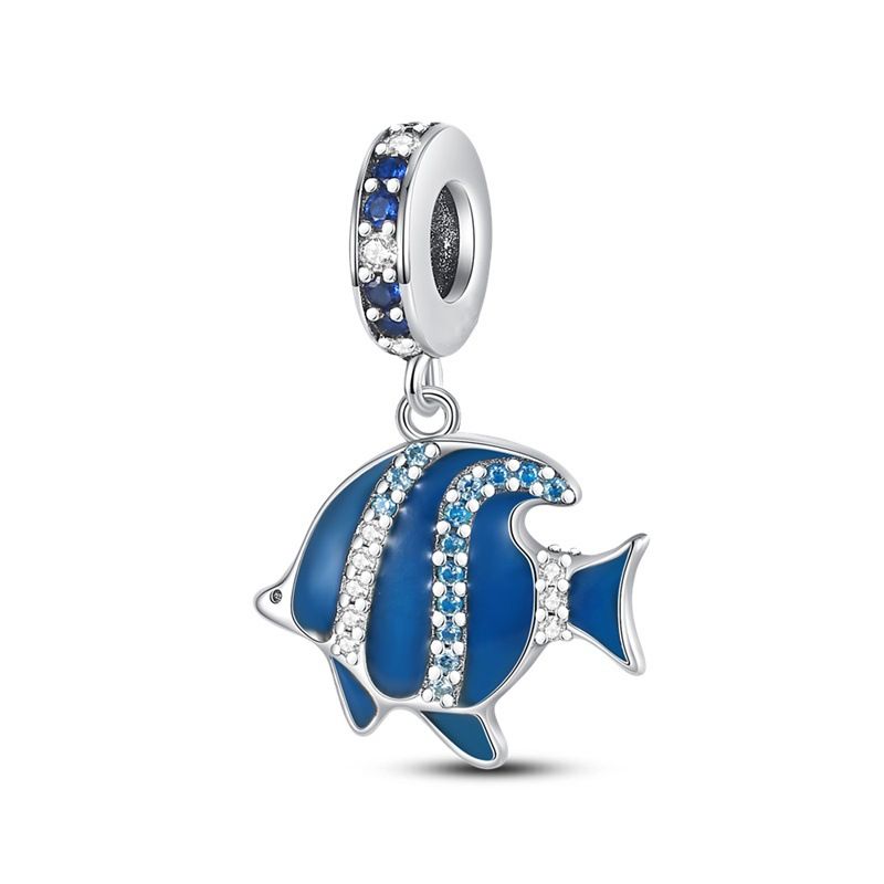 Women's Jewelry Luminous Ocean Style Shell Crab Dolphin Starfish Turtle Pendant Silver Plated DIY Jewelry Accessories Beads_voghion.com