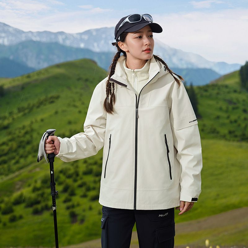 Giacca da uomo impermeabile 3 in 1 laminata per escursionismo, ciclismo, alpinismo, fodera in pile staccabile, da donna_voghion.com
