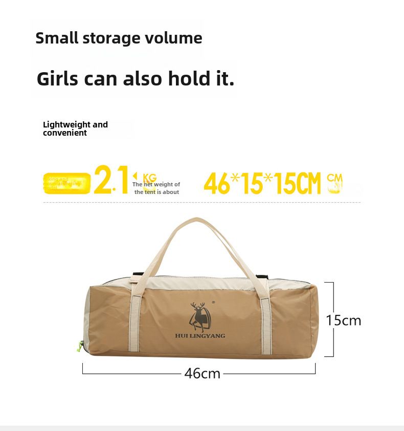 Tenda da campeggio pieghevole portatile in alluminio con palo, attrezzatura da campeggio, antipioggia, campeggio notturno, protezione solare, rivestimento in argento_voghion.com