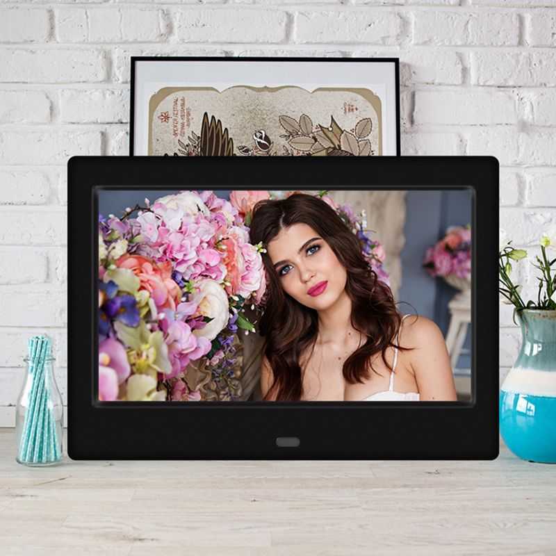 7inch HD LED Digital Frame Smart Electronic Image Album Clock Calendar MP3 MP4 Music Photo Video Player With Remote_voghion.com