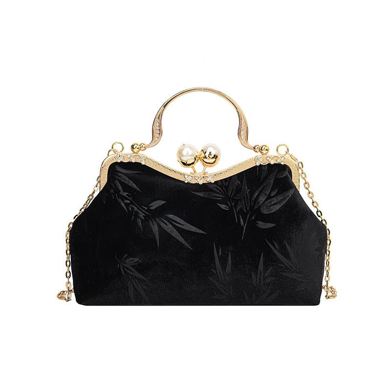 2024 Nuova borsa a mano in velluto da donna, borsa a tracolla, cheongsam, borsa artistica in stile nazionale_voghion.com