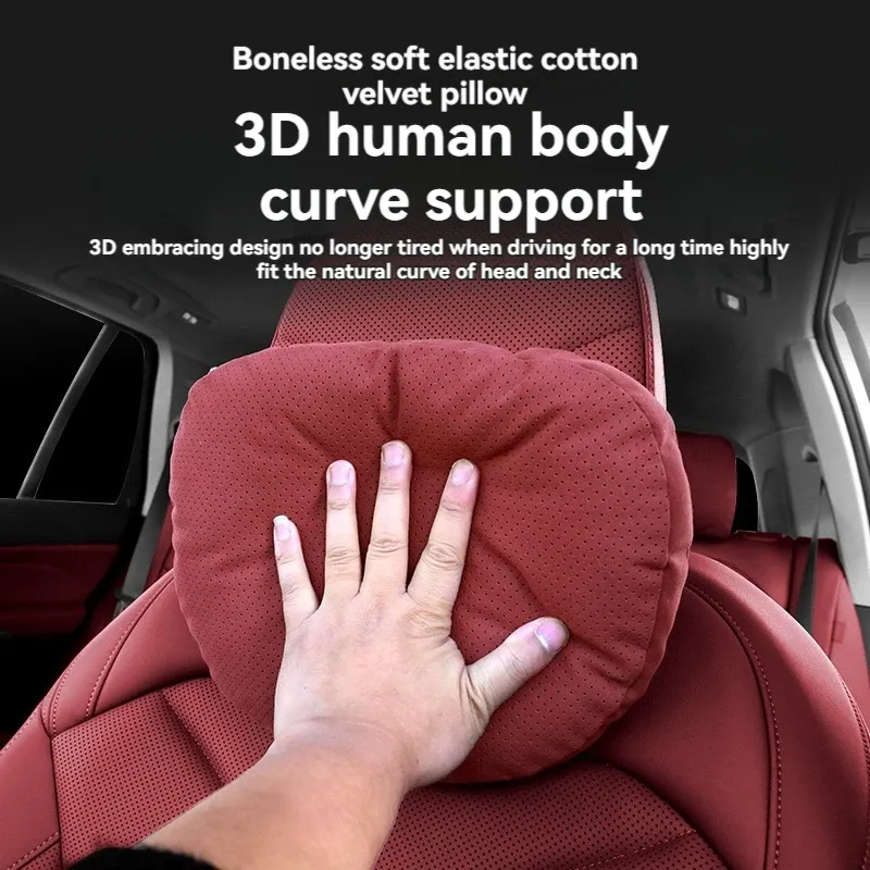 Cuscino per la testa del sedile in pelle scamosciata, cuscino morbido e confortevole, supporto lombare per auto Chery Jetour Traveler T2 2024 2025_voghion.com